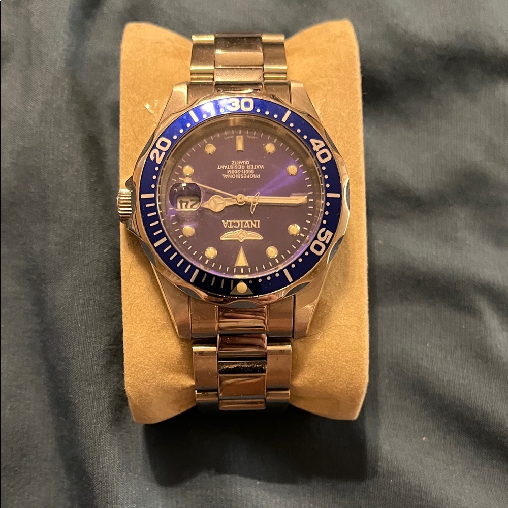 Invicta Blue and Silver Men's Watch